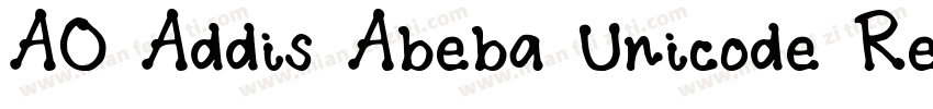 AO Addis Abeba Unicode Regular字体转换